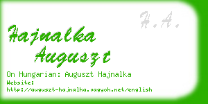 hajnalka auguszt business card